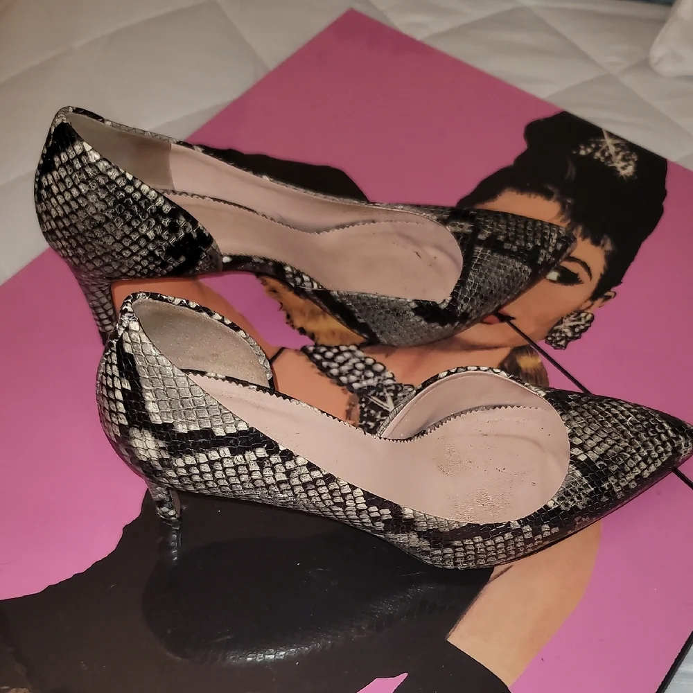 J. Crew Black and Gray Heels - Picture 4 of 10